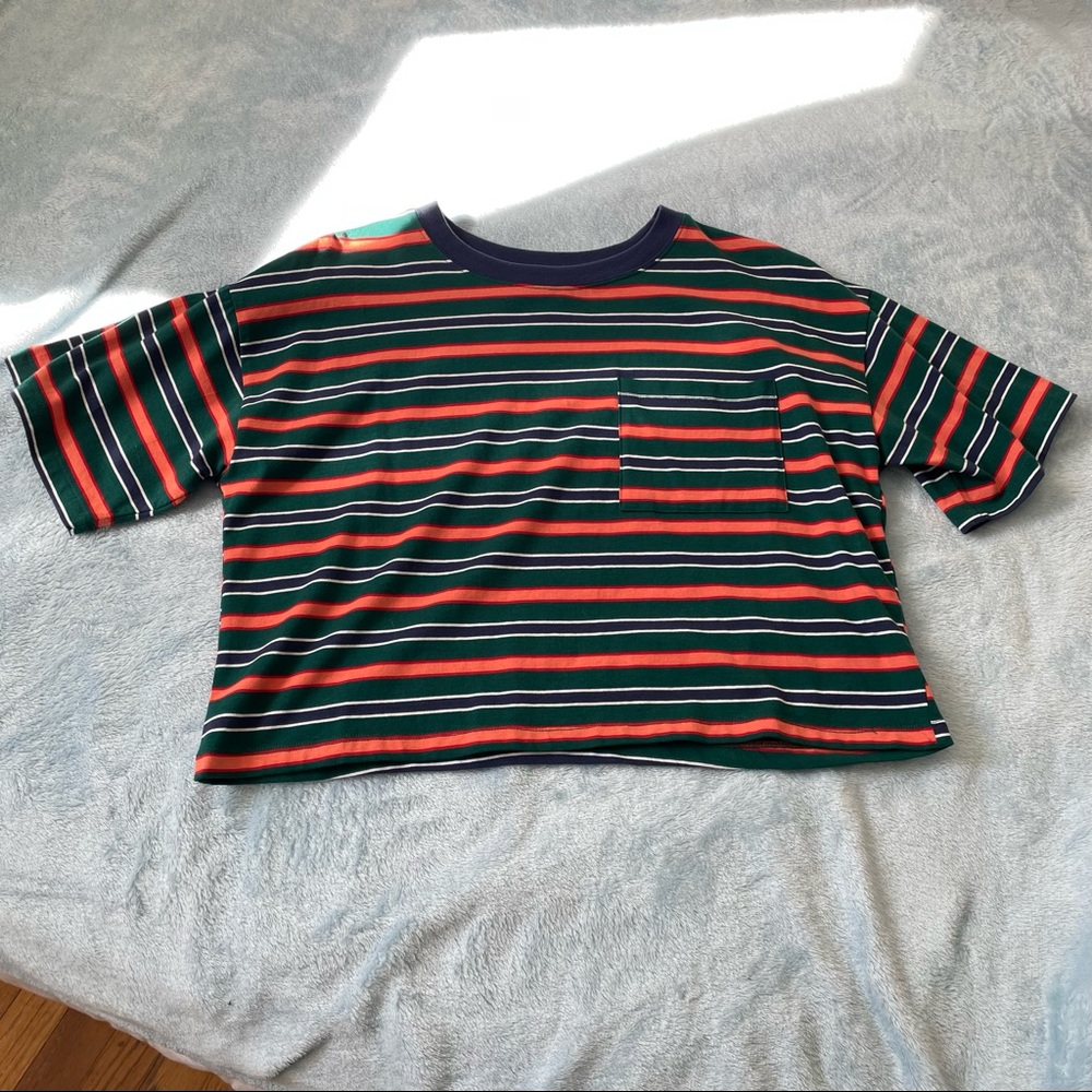 Striped Cropped Tee